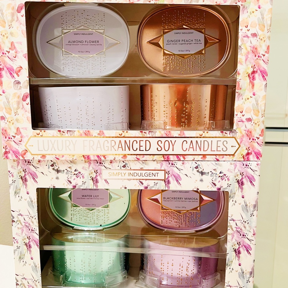 Simply Indulgent Luxury Fragranced Soy Candles 10.5 OZ Each 2 Pack - Mimosa/Lily